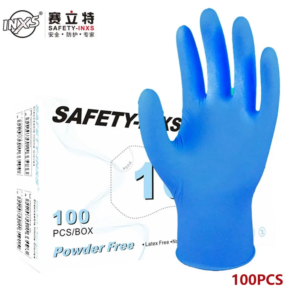 Exam Glove Nitrile - 100 Guanti Monouso in Nitrile Blu
