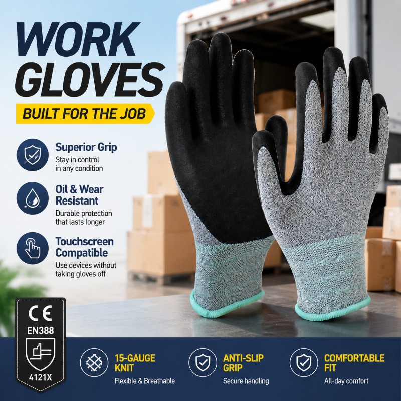Guanti da Lavoro in Poliestere - Nitrile Mechanic Glove recensione e prezzo